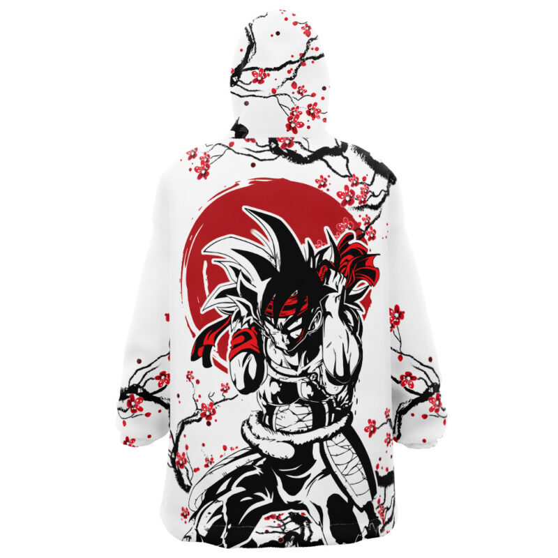 Bardock Cherry Blossom Dragon Ball Z Snug Oversized Blanket Hoodie BACK Mockup 1.jpg