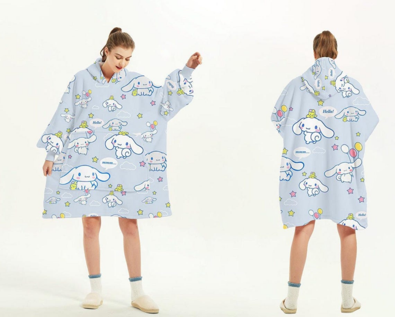 Cinnamoroll from hello kitty Snug Oversized Blanket Hoodie 2