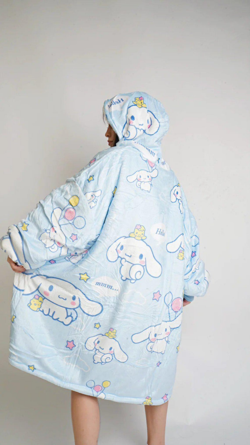 Cinnamoroll from hello kitty Snug Oversized Blanket Hoodie 3