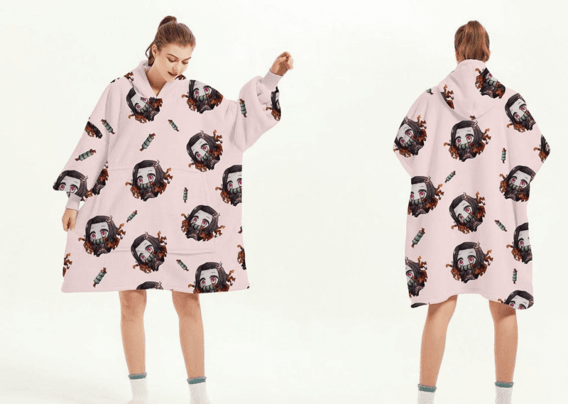 Kamado Nezuko Demon Slayer Oversized Blanket Hoodies 2