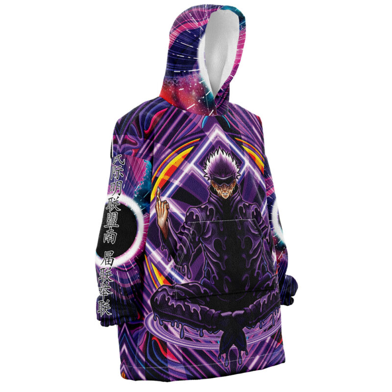 drippy gojo Oodie Oversized Blanket Hoodie front right.jpg