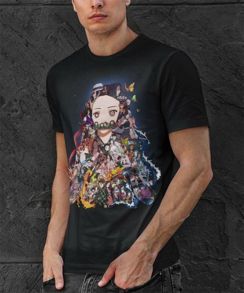 t shirt Nezuko featuring a serious looking man posing