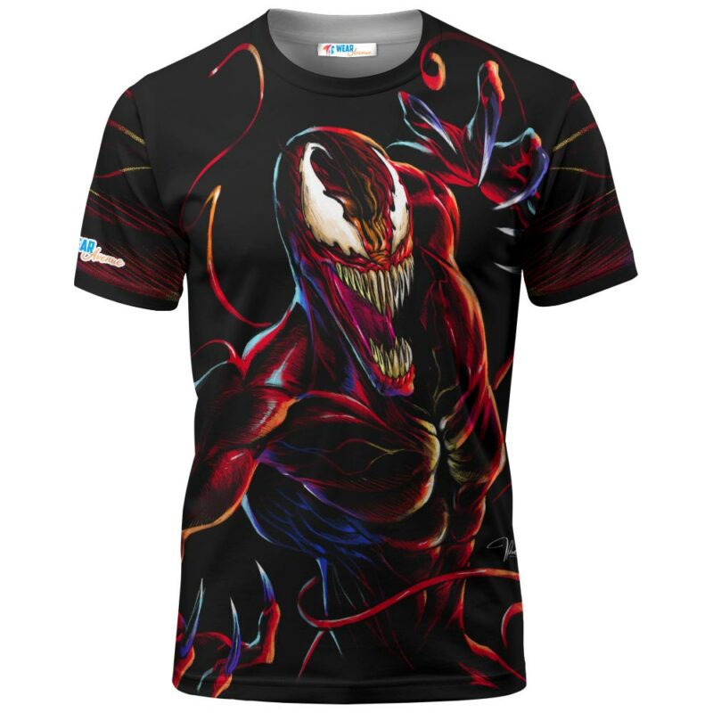 Carnage neon Marvel T shirt 2