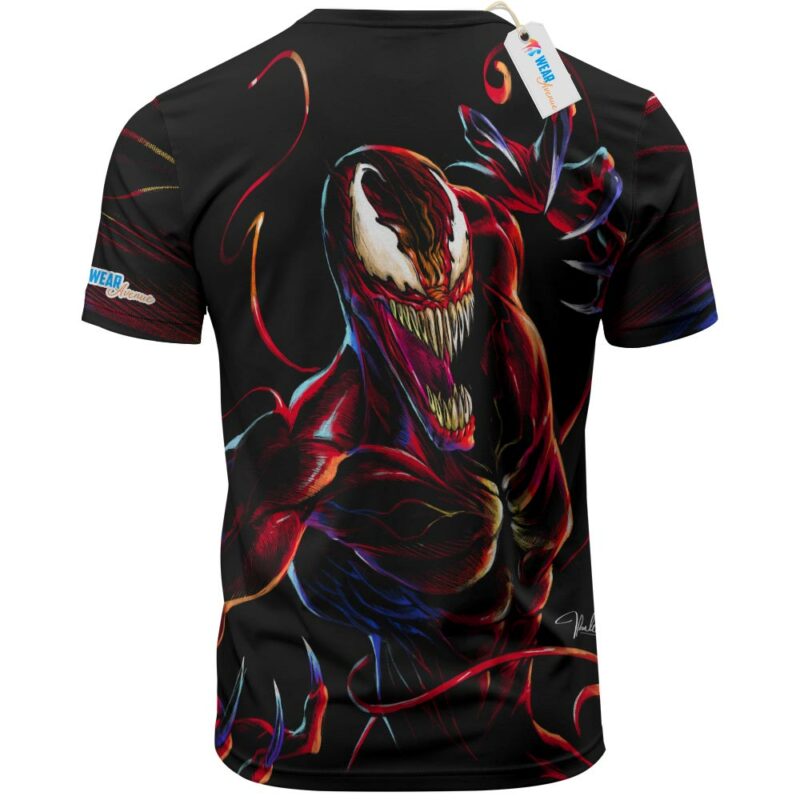 Carnage neon Marvel T shirt 3