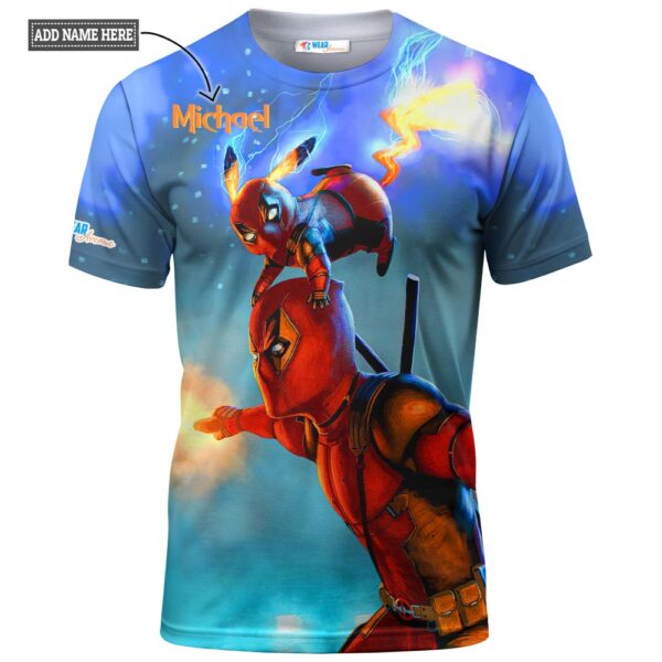 Deadpool Vs Pikachu From Pokemon T-shirt