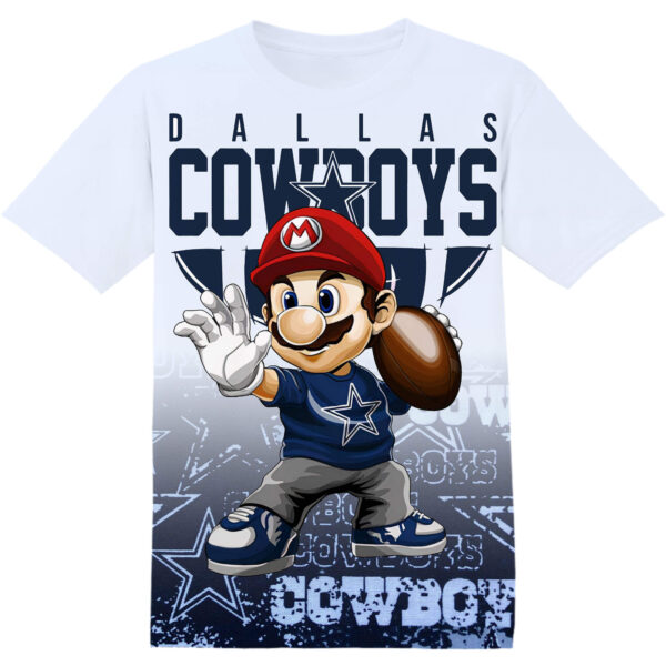 Customized NFL Dallas Cowboys Super Mario Tshirt Adult And Kid Tshirt
