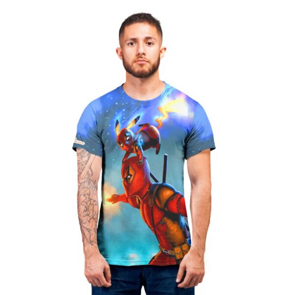 Deadpool Vs Pikachu From Pokemon T-shirt