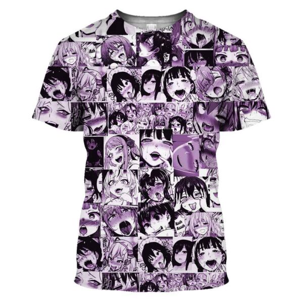 Ahegao Purple T-shirt