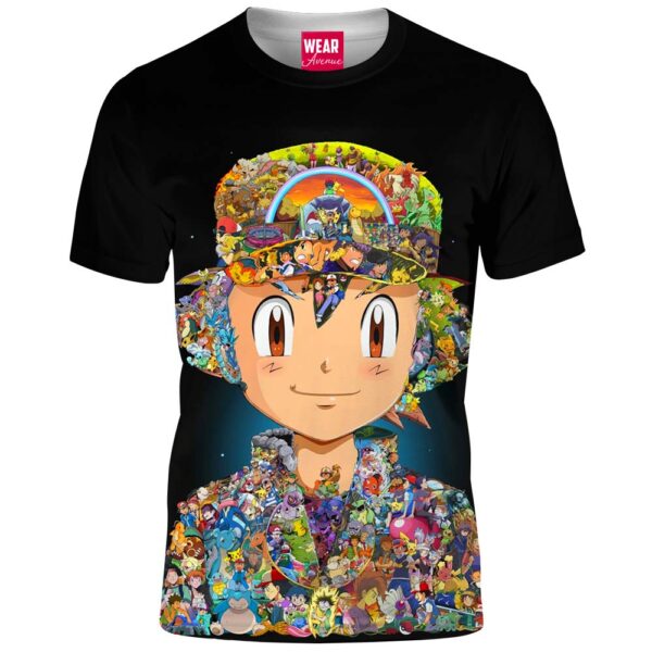 Ash Collage Art Pokemon T-Shirt