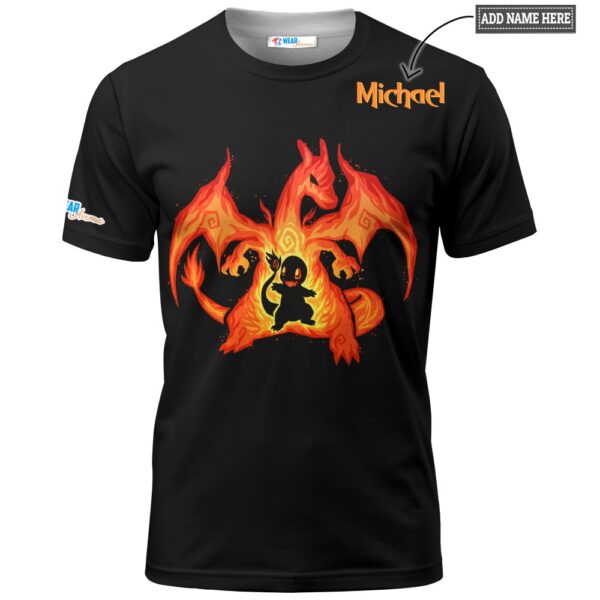 Charmander Charizard From Pokemon T-shirt