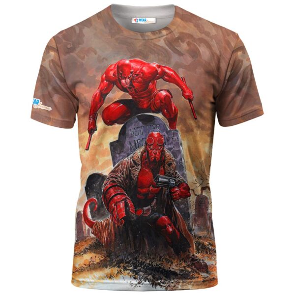 Daredevil And Hellboy Marvel Comics T-shirt