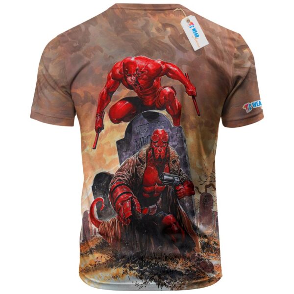 Daredevil And Hellboy Marvel Comics T-shirt