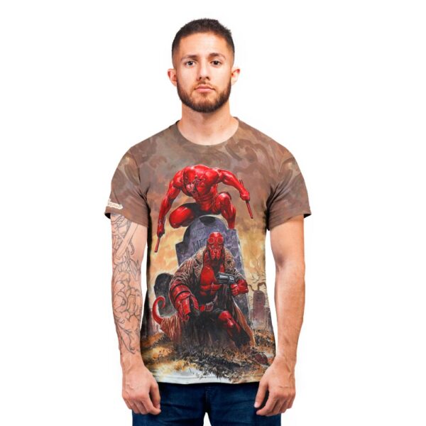 Daredevil And Hellboy Marvel Comics T-shirt
