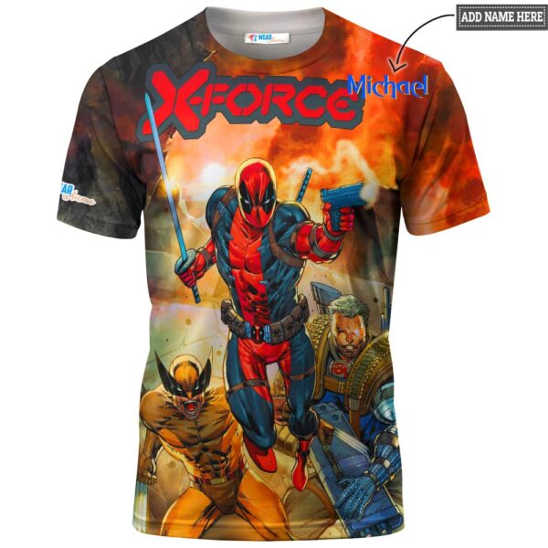 Deadpool Wolverine Cable Marvel Comics T-shirt