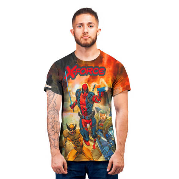 Deadpool Wolverine Cable Marvel Comics T-shirt
