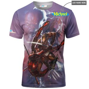 Deadpool vs Wolverine Marvel Comics T-shirt