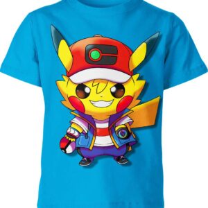 Ash Ketchum x Pikachu From Pokemon T-shirt