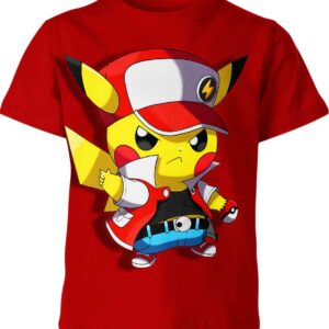 Ash Ketchum x Pikachu from Pokemon T-shirt
