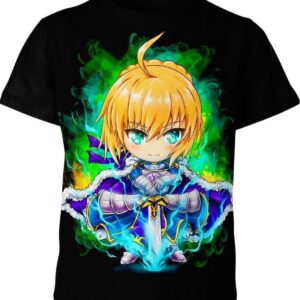 Artoria Pendragon Saber Chibi From Fate T-shirt