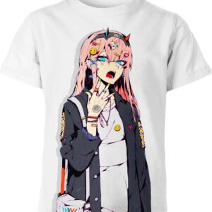 Zero Two from Darling in the Franxx T-shirt