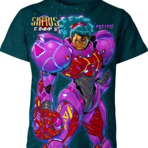 Black Woman Samus Aran Metroid T-shirt