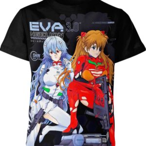 Rei Ayanami Asuka Langley Evangelion T-shirt