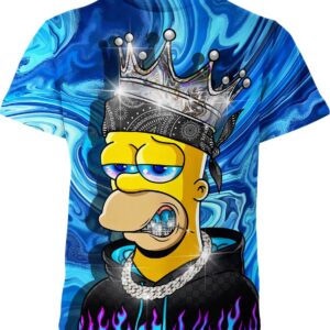 Homer Simpson Rapper Style T-shirt