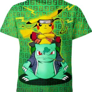 Pikachu Bulbasaur Fendi Pokemon T-shirt