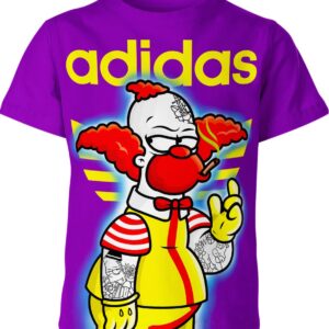 Krusty The Clown Adidas Tattoo T-shirt