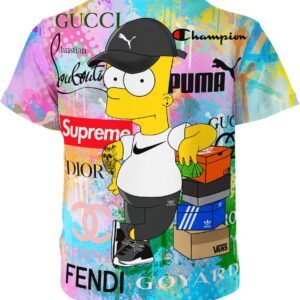 Bart Simpson Nike Adidas Vans T-shirt