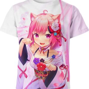 Anime Girl Saku Sasaki T-shirt