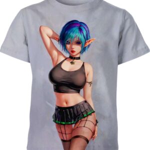 Elf Anime Girl T-shirt