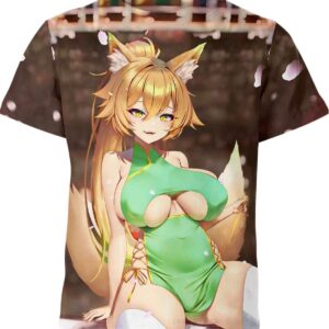 Anime Fox Girl Hentai Ahegao T-shirt