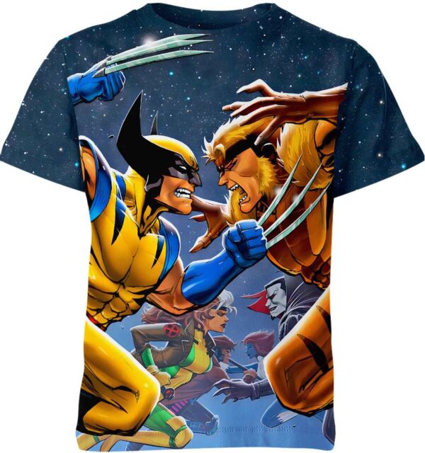 Wolverine Vs Sabretooth Marvel Comics T-shirt