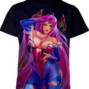 Morrigan Aensland Darkstalkopedia Sexy Hentai Anime Girl T-shirt