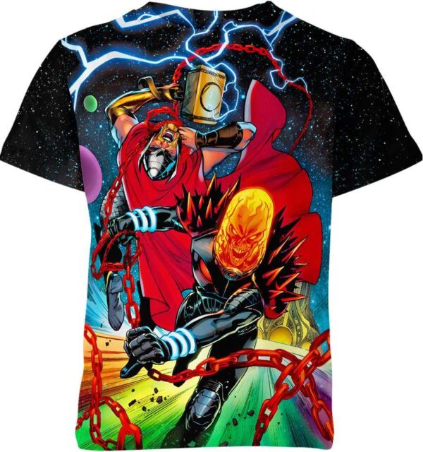 Thor Vs Cosmic Ghost Rider Marvel Comics T-shirt