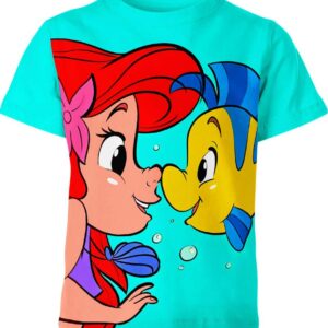 Little Mermaid Ariel Flounder Noses T-shirt