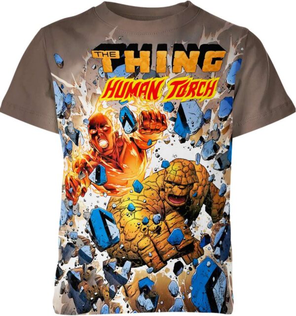 Human Torch And The Thing T-shirt