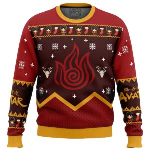 Firebenders Fire Nation Avatar Ugly Christmas Sweater