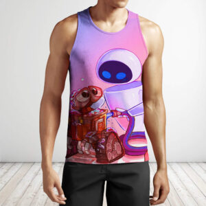 Customized Disney Wall E and Eve Tshirt Adult And Kid Tshirt