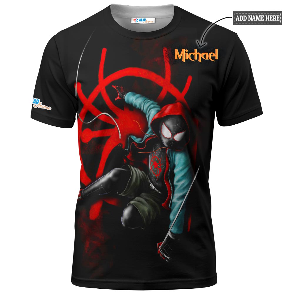 Miles Morales In Spider Man Universe T-shirt