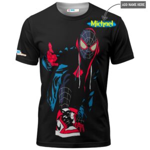 Miles Morales T-shirt, Spider Man T-shirt, Marvel Comics T-shirts