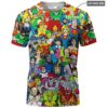 Retro Characters DC Comics T shirt (1)