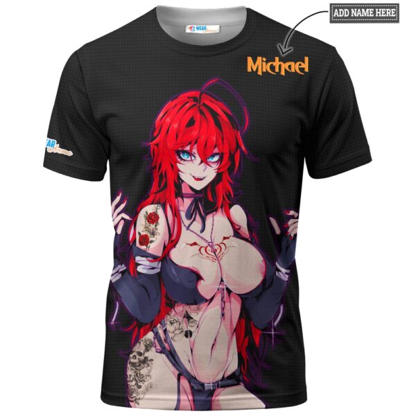 Rias Gremory Ahegao Hentai From High School DxD T-shirt
