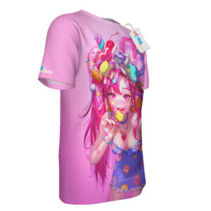 Sweet Pink Anime Girl T-shirt