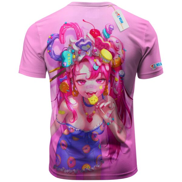 Sweet Pink Anime Girl T-shirt
