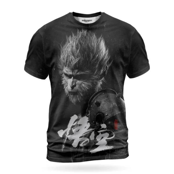 Black Myth Wukong Black And White Portrait Game Logo Particle
