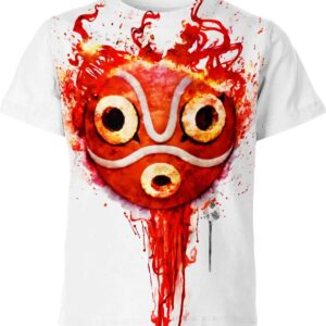 Mask Princess Mononoke all over print T-shirt