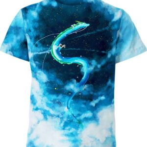 Soar With Haku Dragon Spirited Away all over print T-shirt