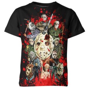 Killer Puzzle – Jason Voorhees all over print T-shirt